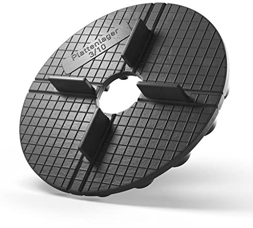 1x LANGFIT® Plattenlager - Flexibles Terrassenlager mit 3mm Fugenkreuz für Feinsteinzeug Terrassenplatten – 1cm Auflagenhöhe – Made in Germany – MS-PL3-10