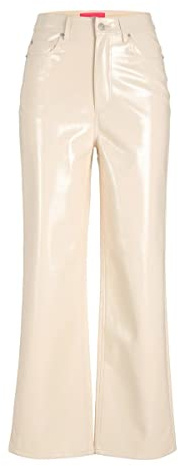 JJXX Jxkenya HW - Pantaloni in Finta Pelle, Seedpearl/Detail:Shiny - Long, M Donna