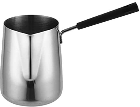 Homoyoyo Espumaderas con Mango Largo de Acero Inoxidable Tazas para Espumar Café Jarras Humeantes para Leche Jarras para Leche Tazas para Salsa para Capuchino Latte Art Espresso (350Ml)