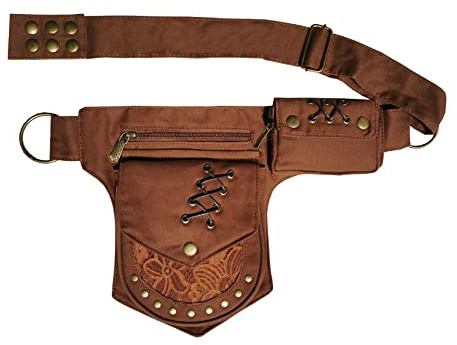 Larswon Renaissance Bag - Borsa da donna per festival, Caffè, Medium