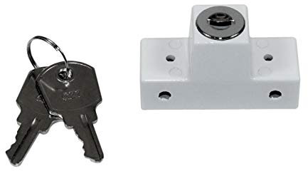 GU Fenstersicherung/Drehsicherung/Einbruchschutz weiß mit 2 Schlüsseln Gleichließend in SN-TEC Schließung