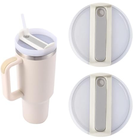 LIAMGUS 2pcs 40oz Tumbler Lids, Stanley Cup Accessories, Spill Proof & Splash Resistant, Replacement Cup Tumbler Compatible With Straw Hole, Drink Covers