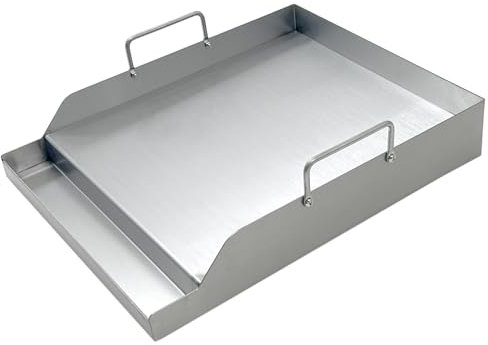 Direct Store Parts DS125 - Parrilla de acero inoxidable para barbacoa, plancha universal plana con 2 asas para la mayoría de parrillas de gas, 12.5 pulgadas de ancho x 16 pulgadas de profundidad x