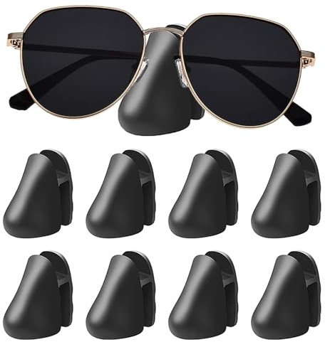 Genérico Paquete de 8 Soporte para gafas de mano,Color NegroSoporte Para Gafas,Soporte Para Gafas de Plástico,Para BañoDormitorio, Cuarto