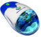 Mouse Aqua Frutiger Aero - Blu USB-C Ricaricabile Wireless & Bluetooth Mouse Ottico Retro per Computer con Sezione Liquida e Galleggianti (Globo, Delfino)