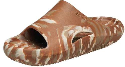 Crocs Unisex Adult Mellow Recovery Slides, Marbled Cognac, 4 UK Men / 5 UK Women