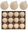 NZDFH Weihnachtskugeln Set 12pcs 6cm Weihnachtskugeln Beige Weihnachtsdeko Weihnachtsbaum Deko Weihnachtsbaum Kugeln Set Weihnachtskugeln Samt Weihnachtsbaumschmuck Weihnachtskugeln Plastik