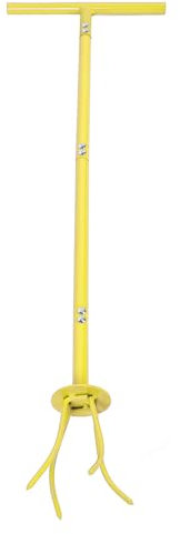 Herramienta de Garra de Jardín, Cultivador Giratorio Manual de Largo para Plantar que Ahorra Mano de Obra en Jardines y Macizos de Flores, Amarillo