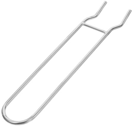 Abaodam Stainless Steel Bbq Grill Grate Lifter Fork Universal Metal Grate Puller Tool for Outdoor Barbecue Rust Resistant Compact 7.7 Inch Grill Accessory