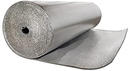 Double Bubble Foil Insulation Panels - Radiator Reflector Foil 4-5mm Reflective Vapor Barrier Waterproof Insulation for Attic Walls Floors Greenhouses - Energy Efficient Solutions