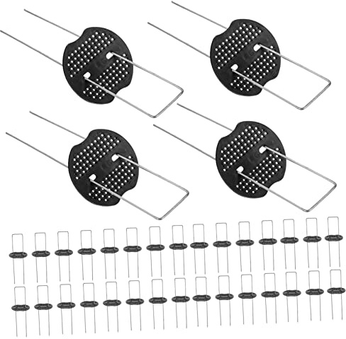Abaodam Clous Forme De u pour Clôtures De Jardin Multifonctions Résistants Au Vent Fer Accessoires De Jardin
