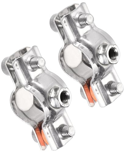 TA-VIGOR 2 st 304 rostfritt stål justerbar rörstödfäste, vägg- och takmonterade rörklämfästen för 25–28 mm rör, kraftiga rörklämmor och metallrörsstöd med M8-mutterfixering