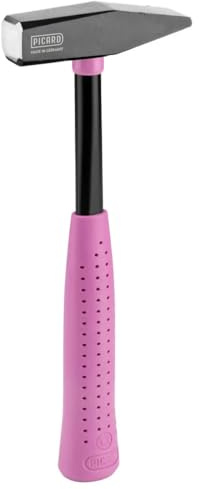 PICARD Martello da fabbro 300 g RS Pink Edition | Martello di montaggio 300 g testa con 1 manico e manico in acciaio C45 | martello piccolo | DIN 1041 & VPA/GS | Utensili manuali per edilizia e