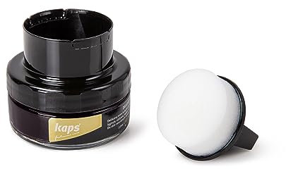 Kaps Shoe Cream with Sponge Applicator, Intensive Leather Care and Nourishing, Delicate, 70 colours (159 - raisin)