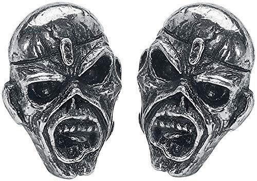 Iron Maiden Piece of Mind Earrings Set, Silver
