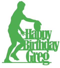 Personalised Rugby Cake Topper, Birthday, Celebration, Handmade, Sports