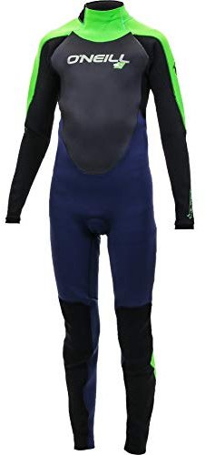 O'Neill Wetsuits Epic Combinaison en néoprène pour garçon 5/4 mm Fermeture éclair dans Le Dos Bleu Marine/Noir/Dayglo, 6
