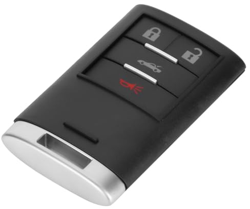 KSTE Hållbar texturerad 4-knapps bilfjärrkontroll Smart nyckelbricka skal passar för Chevrolet Corvette