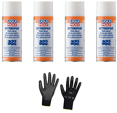 Iloda 4xOriginal Liqui Moly 400ml Kettenspray 3579 Schutzhandschuhe
