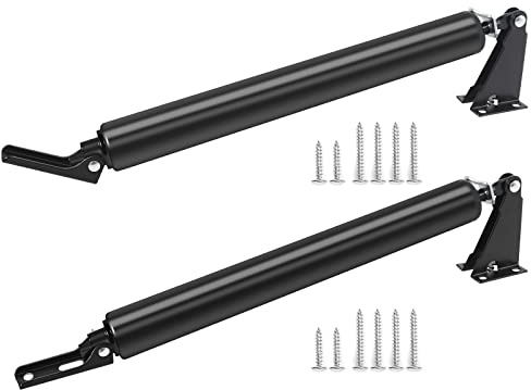 Dluno 2 Set Black Screen Door Closers, Storm Door Closer Heavy Duty Screen Door Shock Adjustable Cushion Speed Screen Door Pneumatic Closer, Screen Security Doors Storm Door Shocks Smooth Door Closer