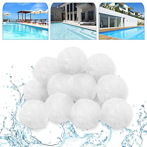 UISEBRT 2100 g filterbollar pool för sandfiltersystem – filterbollar sandfilter ersätter 75 kg filtersand, lämplig för pool, filterpump (2100 g)