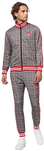 Lonsdale Herren GLATRIGILL Trainingsanzug, blanco, Schwarz, rojo,