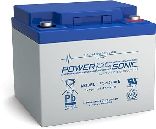 POWERSONIC-12V-38AH machine mart clarke jumpstart 4000 battery replacement +mobility scooters.