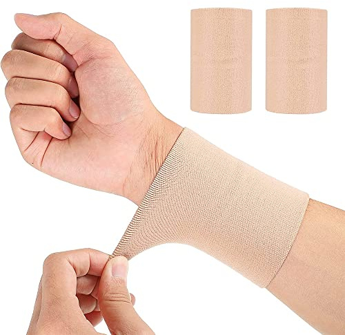 Muñequera, 1 Par 20-30mmhg Muñequera Tendinitis Muñeca para Túnel Carpiano, Tendinitis, Distensiones y Esguinces, Muñequeras Elástica para Mujeres y Hombres, Muñequera Tunel Carpiano (Medium, Beige)