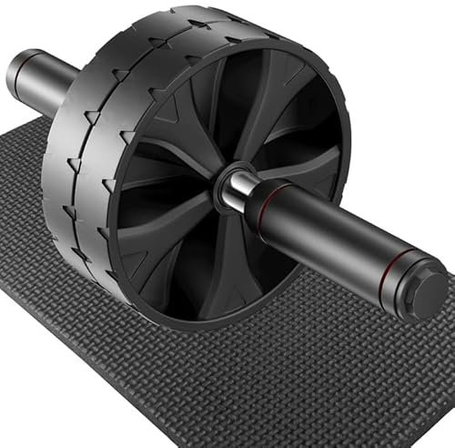 Rseuphiee Bauchroller, Bauchtrainer ab Roller, bauchmuskeltrainer ab wheel set mit Rutschfester, Bauchtrainer für Zuhause mit Kniematte, Ideal zum Trainieren Rücken Schultern und Bauchmuskeln
