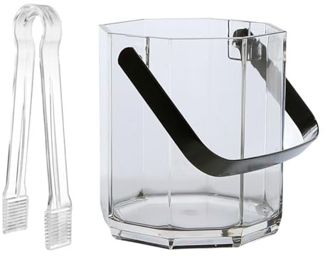 Gralara Secchiello per Il Ghiaccio Piccolo, Secchiello per Champagne con Manico, Secchiello per Vino Trasparente per Eventi in Bar o Feste in casa