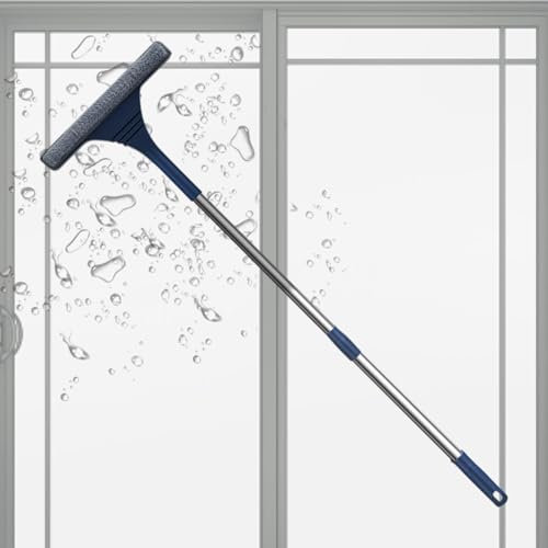 Escobilla de goma para limpieza de ventanas, raspador de ventanas, escobilla telescópica, escobilla de limpieza de ventanas, herramienta de limpieza de ventanas