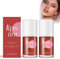 Tinte De Labios, 2 Piezas Tinte De Labios Y Mejillas, Lápiz Labial Líquido Mini, Manchas De Labios Acuosas E Hidratantes, Maquillaje De Labios Para Mejillas Y Ojos (Marrón Rojizo)