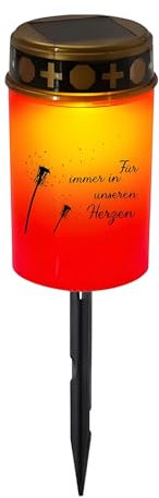 Generico Lampada Cimiteriale,Lampada A Candela Da Giardino - Decorazione Luminosa LED Per Sentiero Cimitero E Giardino In Memoria Dei Cari Estinti