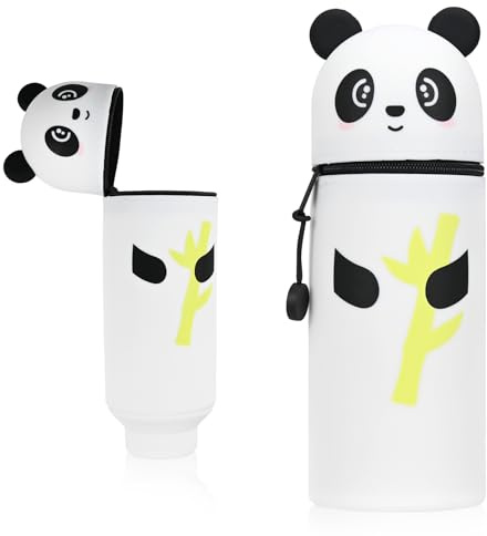 Smlper Kawaii Silikon Federmäppchen, 2 in 1 Schulmäppchen, Tier-Bleistifthalter, geeignet für Jungen und Mädchen, Büro-Mäppchen