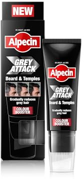 Alpecin Grey Attack Beard & Temples Colour Booster 50 ml | Gradually covers grey hairs on beard and temples | Controlled and natural-looking effect | leave for 5 minutes