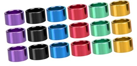 GANAZONO Bagues Identification Oiseaux en Aluminium Multicolores 18 Pièces, Anneaux de Patte Pigeon Résistants, Outil de Distinction pour Volaille en Volière, Repérage Couleur Aléatoire