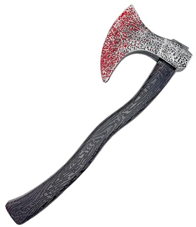 Genérico Accessoires de cosplay, hache de bataille Décoration d'Halloween médiévale imitation réaliste pour hommes, femmes et adolescents