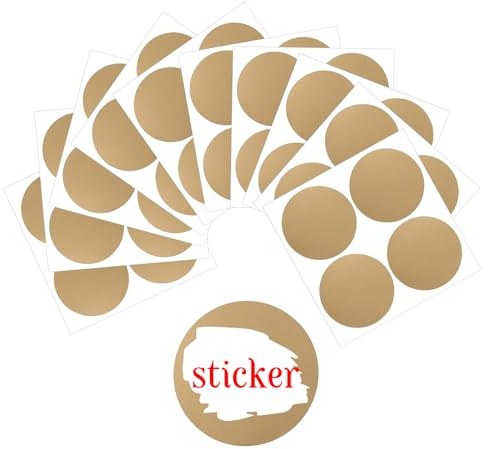 XLIUAX Lot de 80 autocollants à gratter ronds dorés à gratter pour mariage, fête, jeu, cadeau, carte de vœux, création de cartes postales (style B)