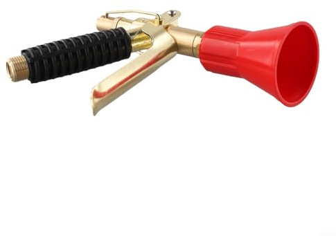 Honseadek Spruzzatore ad alta pressione in rame con ugello atomizzatore rotante, spruzzatore regolabile per prato, aiuole e lavaggio auto (stile corto)