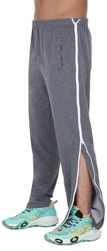 Ynport Crefreak Pantalones de Rehabilitación y Entrenamiento para Hombres con Cremallera Lateral de Largo Completo, Diseño Convertible con Desprendible para Entrenamiento Atlético al Aire Libre