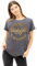 DC Comics Women's Wonder Woman Metallic Logo T Shirt, Charcoal Grey, 10 UK