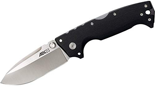 Cold Steel, AD-10 Lockback, Klappmesser, Drop Point Klinge, Taschenmesser, Griff: G10, Satin Finish, S35VN Klingenstahl, scharfes Messer für Outdoor, Camping, Schnitzen, Schwarz