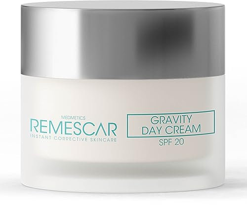 Remescar Gravity Tagescreme SPF 20 50ml – Straffende Anti-Aging-Creme mit Kollagen & Elastin – Reduziert Falten & verbessert Hautfestigkeit
