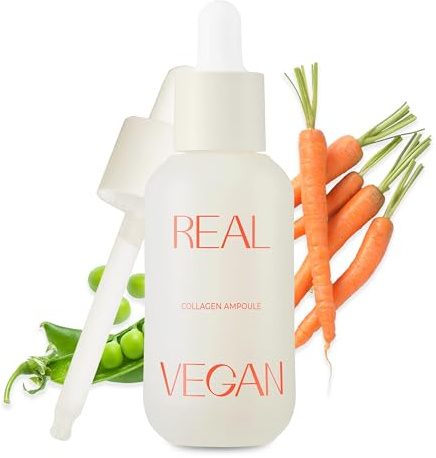 KLAVUU Real Vegan Collagen Ampoule - Enhances Skin Elasticity, Providing Deep Hydration to Dry Skin for a Radiant, Youthful Glow - 1.01 Fl oz