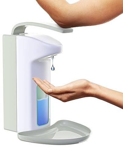 RDJ-DISPENSER Eurospender, seifenspender wandmontage, mit Ellbogenpresse für Desinfektionsmittel und Handseife, Seifenspender für die Wandmontage, Seifenspender weiß, duschgel Spender, 1000 ml