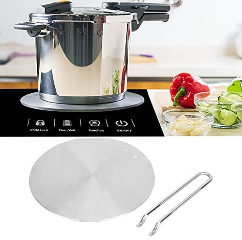 Wörmeverteilerp Induktionsadapter, Edelstahl, Wärmeverteilplatte für Gas und Elektroherd, 20 cm Durchmesser