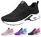 Generisch Damen Sneaker schwarz Sportschuhe Damen Luftpolster Low-Top Sneaker rutschfeste Fitness Laufschuhe StoßFest Jogging Turnschuhe rutschfeste Schuhe Gym Damen sliper Schwarz 40