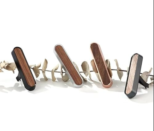 Diffusore per Auto - Legno di Noce- Profumo Vaniglia per auto in Legno- Profumo per Auto-Accessori per Auto da Interno-Con 2 Ricambi