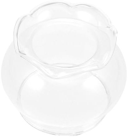 Kisangel Pantalla para Lámpara de Aceite Cubierta Protectora Transparente de Vidrio Resistente Diseño Elegante para Lámparas de Vela y Aceite Accesorio Decorativo Vintage Pequeño con Borde