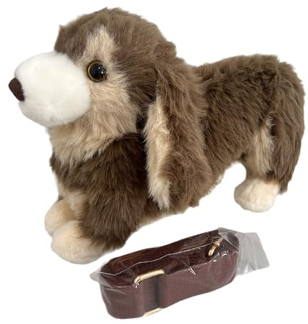 Bolso En Forma De Animal | Mochila con Forma De Perro Lindo para Escuela,Juguete De Bolso De Animal De Peluche con Apariencia Realista - para Niños Y Niñas Escuela Mujeres Halloween Trabajo